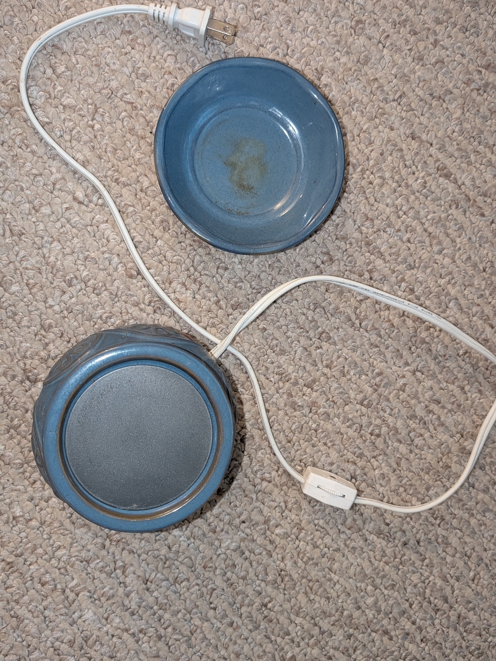 Blue Electric Wax Warmer with Removable Dish